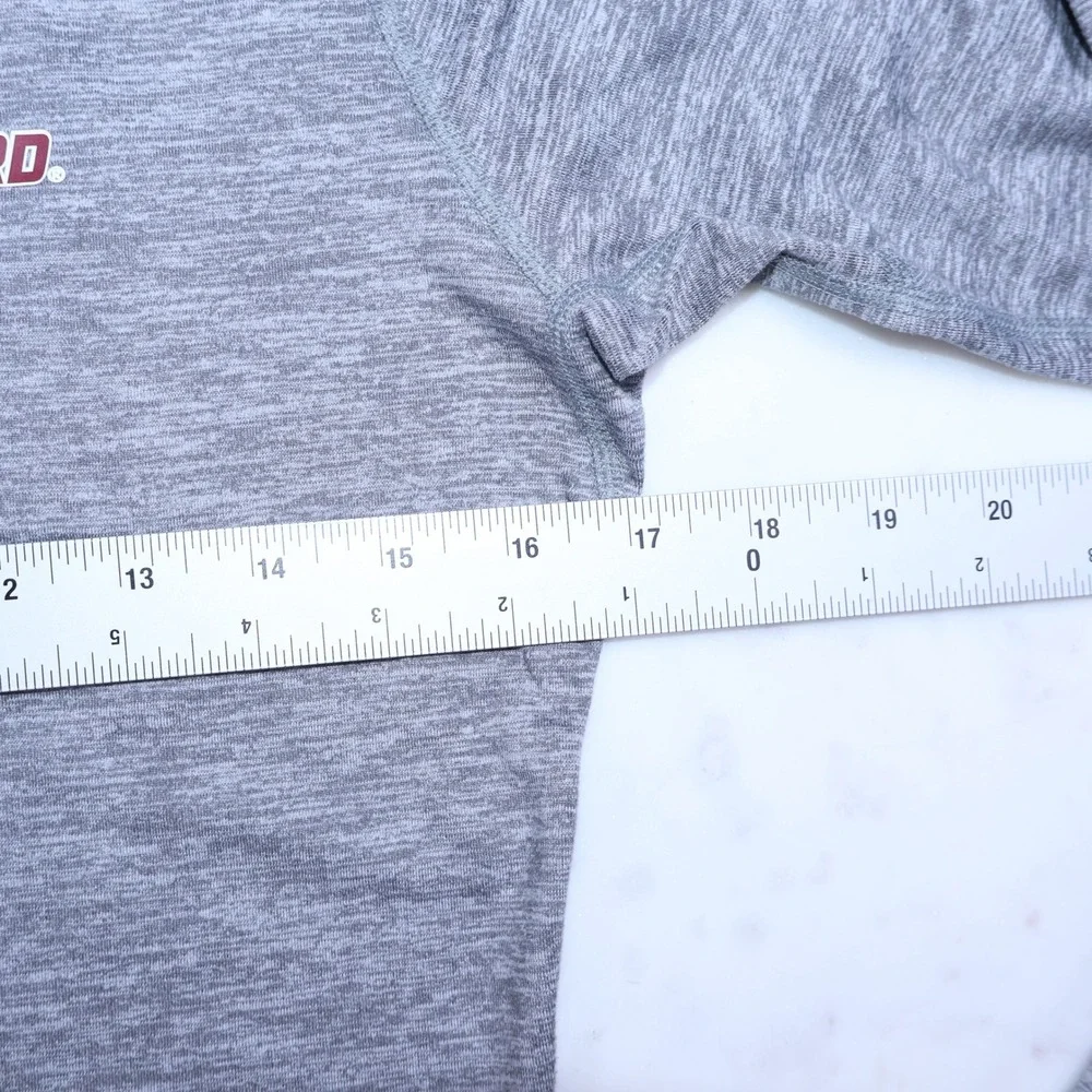 Nike Dri-FIT Harvard Heathered Grey‎ Half Zip Pullover Womens Small Thumbholes